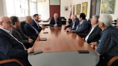 حيدر بحث موضوع العمالة الأجنبية مع نقابتي “أصحاب محطات المحروقات وشركات التنظيفات”