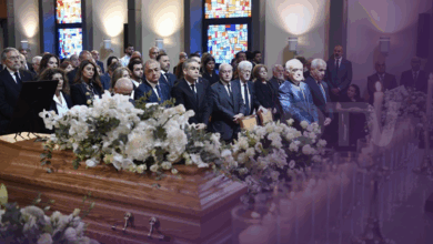 سلامة مثل رئيسي الجمهورية والحكومة في جناز الرئيسة السابقة لمدارس الشويفات الدولية ومجموعة SABIS