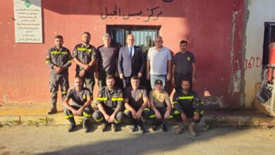 مدير الدفاع المدني يقوم بجولة تفقدية لمراكز في علما الشعب وميس الجبل