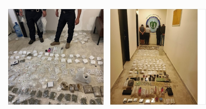 قوى الامن: مداهمة شقة تستخدم لتخزين المخدرات وتوقيف عدد من المتورطين