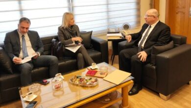 الوزير حيدر التقى ممثلة المفوضية السامية لشؤون اللاجئين ووفد نقابة مستخدمي الصندوق الوطني للضمان الاجتماعي