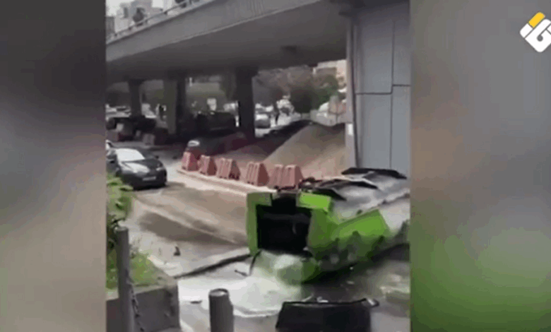 انقلاب صهريج مازوت قرب جسر سليم سلام يسبب زحمة سير خانقة في بيروت