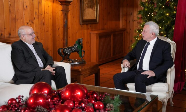 فرنجية استقبل في بنشعي السفير الإيراني في لبنان مجتبى أماني