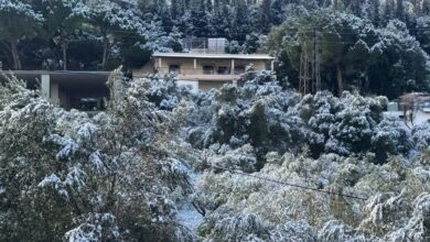 الثلوج لامست الـ 500 متر في عكار للمرة الأولى هذه السنة والبلديات تعمل على فتح الطرق