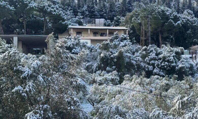 الثلوج لامست الـ 500 متر في عكار للمرة الأولى هذه السنة والبلديات تعمل على فتح الطرق