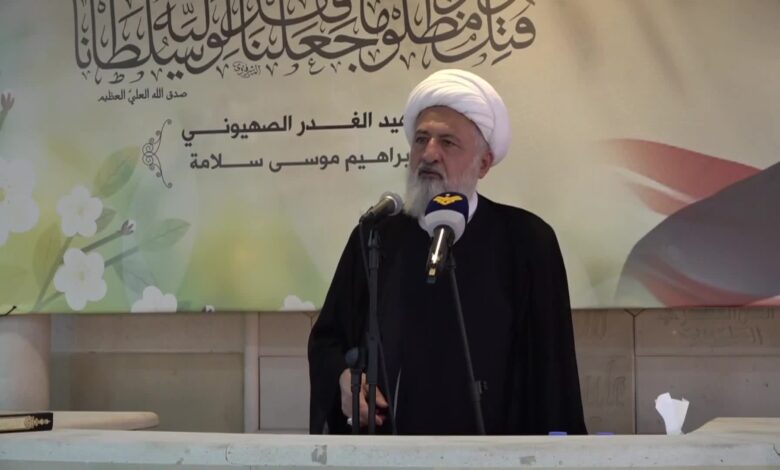 العلامة الخطيب يبرق الى الامام الخامنئي مهنئا بالذكرى 47 للثورة الإسلامية في ايران