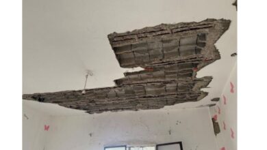 سقوط أجزاء من سقف منزل في برقايل العكارية أثار حالا من الهلع والبلدية تتابع الموضوع