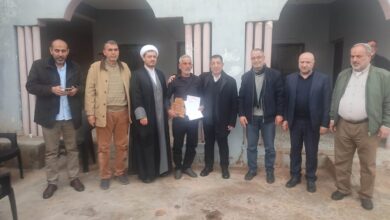 وفد من لجنة المتابعة لملف الأسرى في حزب الله يزور منزل ذوي الأسير المجاهد في سجون العدو الصهيوني عبد الله خضر فهدة