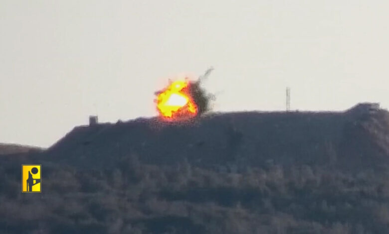 بالفيديو | المقاومة الإسلامية تستهدف تحصينات جنود الاحتلال الإسرائيلي في جنوب لبنان