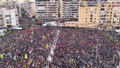 تجمعات حاشدة في لبنان نصرة للقائد المعظم ودعمًا للجمهورية الإسلامية الإيرانية