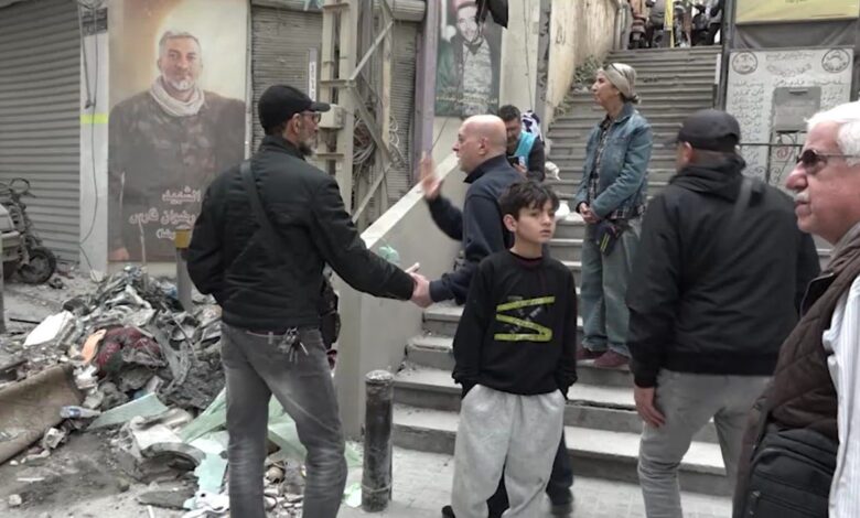 جولة للنائب أمين شري على الأماكن المدنية المستهدفة في بيروت