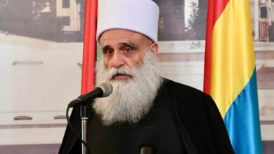 شيخ العقل للدروز يطالب المجتمع الدولي والأمم المتحدة بوقف العدوان على لبنان