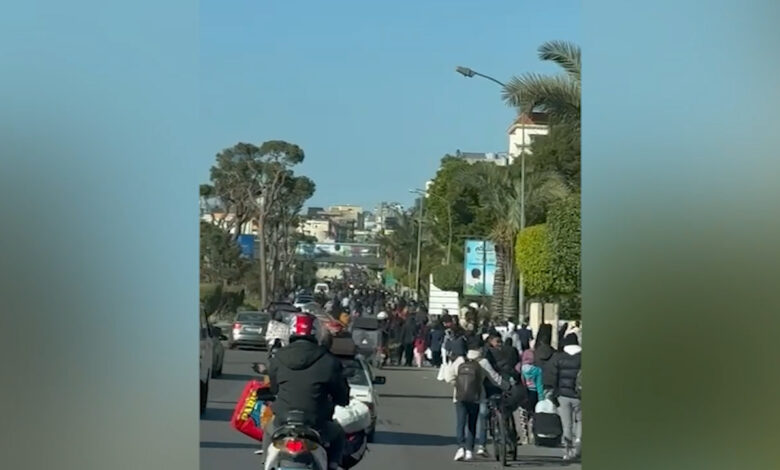 نزوح كثيف من الضاحية الجنوبية لبيروت بعد إنذار جيش العدو الإسرائيلي بإخلاء عدد من الأحياء