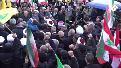 وقفة تضامنية أمام السفارة الإيرانية في بيروت رفضًا لقرار الخارجية اللبنانية