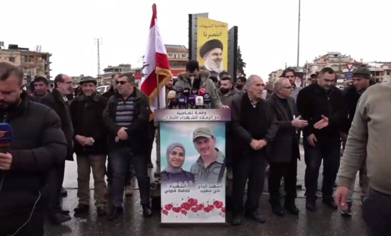 وقفة تضامنية مع شهداء الصحافة في بعلبك