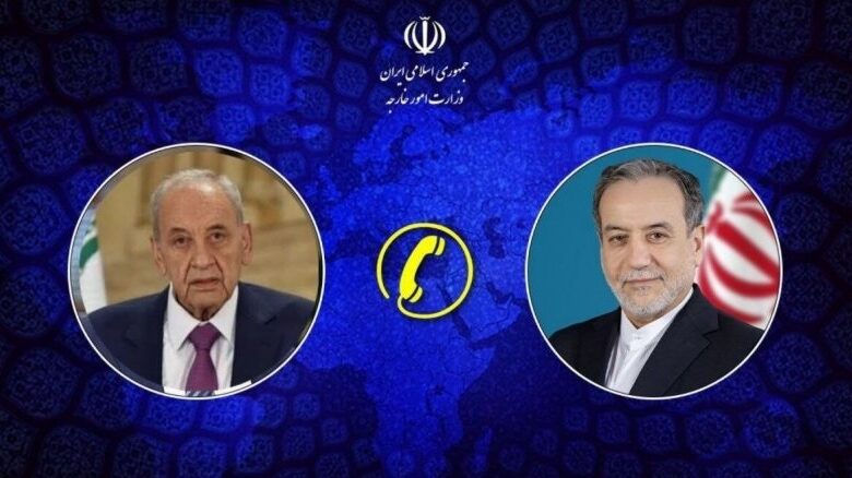 الرئيس بري تلقّى اتصالا هاتفيا من عراقجي وجرى البحث بالاوضاع العامة