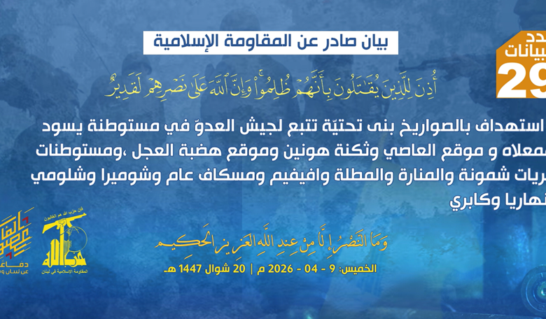 تصعيد متواصل: المقاومة الإسلامية تستهدف مواقع وتجمعات إسرائيلية على الحدود