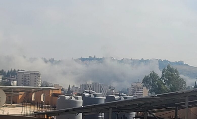 العدو الصهيوني نفذ سلسلة غارات على مدينة النبطية