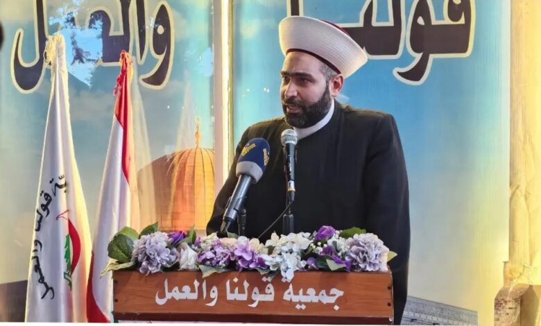 الشيخ القطان باحتفال ديني وتربوي في برالياس: القوة هي التي تفاوض وتأتي بوقف إطلاق النار