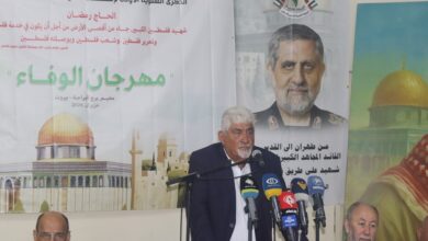 لجنة دعم المقاومة في فلسطين ولجان العمل في المخيمات يحييون الذكرى الأولى لإستشهاد الحاج رمضان