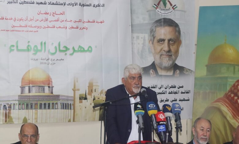 لجنة دعم المقاومة في فلسطين ولجان العمل في المخيمات يحييون الذكرى الأولى لإستشهاد الحاج رمضان