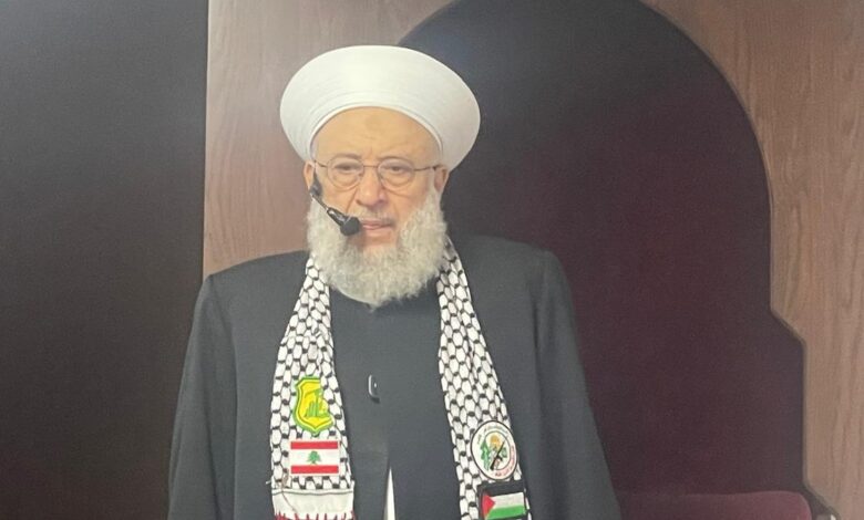رئيس الاتحاد العالمي لعلماء المقاومة الشيخ ماهر حمود طلب السلطة اللبنانية بعدم تبرير العدوان