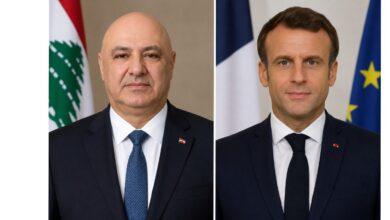 عون وماكرون تشاورا بالأوضاع الراهنة وبحثا في استمرار الاعتداءات الاسرائيلية وفي مرحلة ما بعد انتهاء عمل اليونيفيل